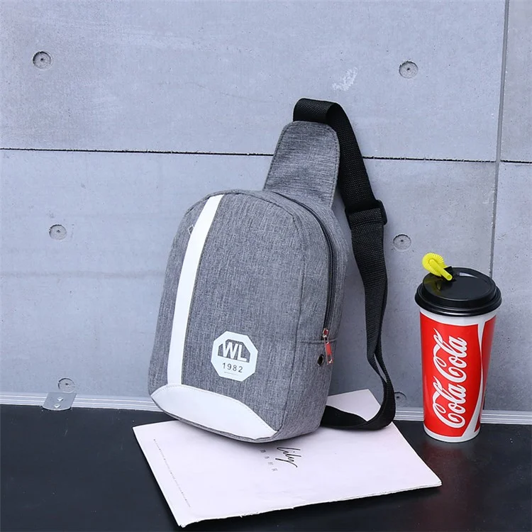 Bolso de Mensajero de Hombro de Cuerpo Cruzado Informal de Oxford de Moda - Gris