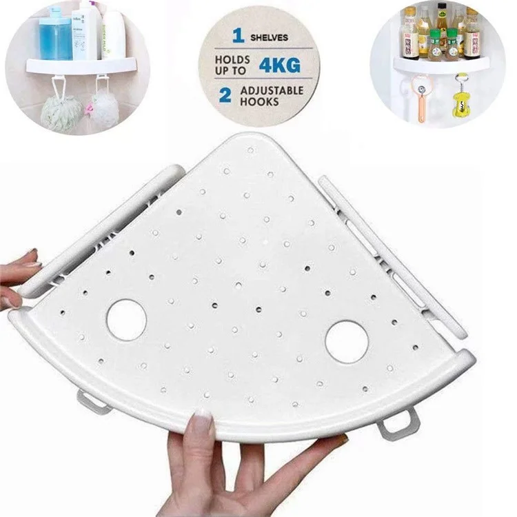 Mensola per doccia angolare triangolare per bagno, porta oggetti e organizer