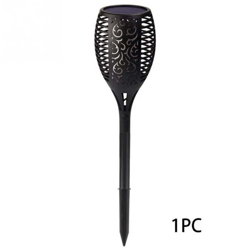 LED Solar Light Waterproof Flickering Flame Torch Light Garden Lamp Outdoor - 96 LED