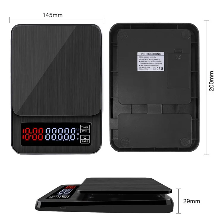 Balança Digital Mini 10kg / 1g Portátil Eletrônica de Precisão com Display LCD Iluminado