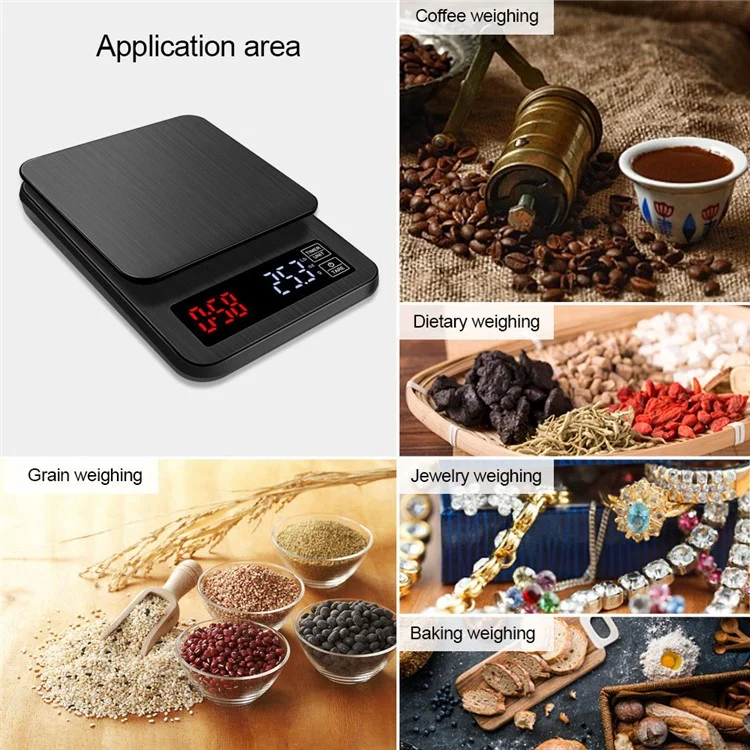 Balança Digital Mini 10kg / 1g Portátil Eletrônica de Precisão com Display LCD Iluminado