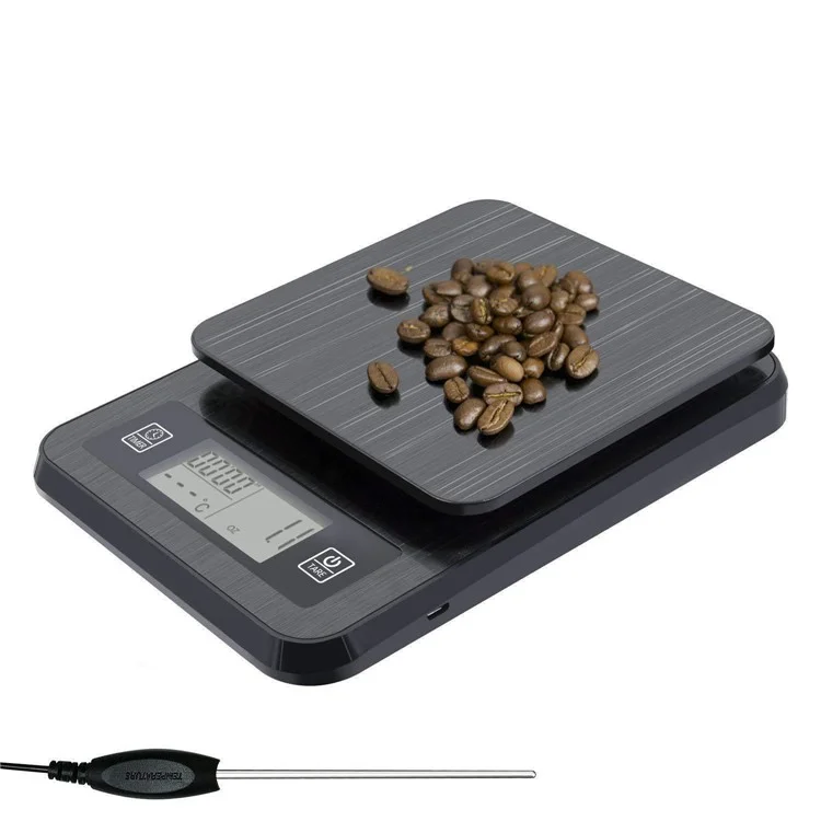 Digital Mini Scale 3 Kg 0.1 G Pocket Electric Weight Grams With Backlit LCD Display And Temperature Probe