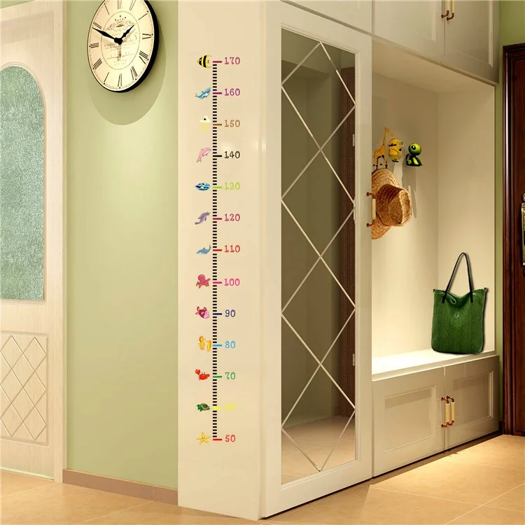 Wandaufkleber Kinder Höhe Chart Cartoon Height Lineal Home Decor Dekoration - 1018