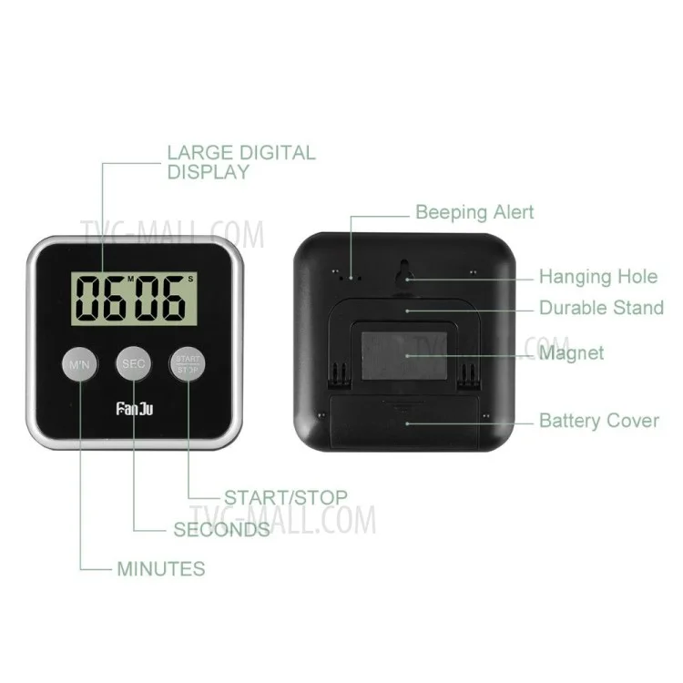 Ultra-thin Timer Kitchen Digital Timer Alarm Laboratory Electronic Stopwatch