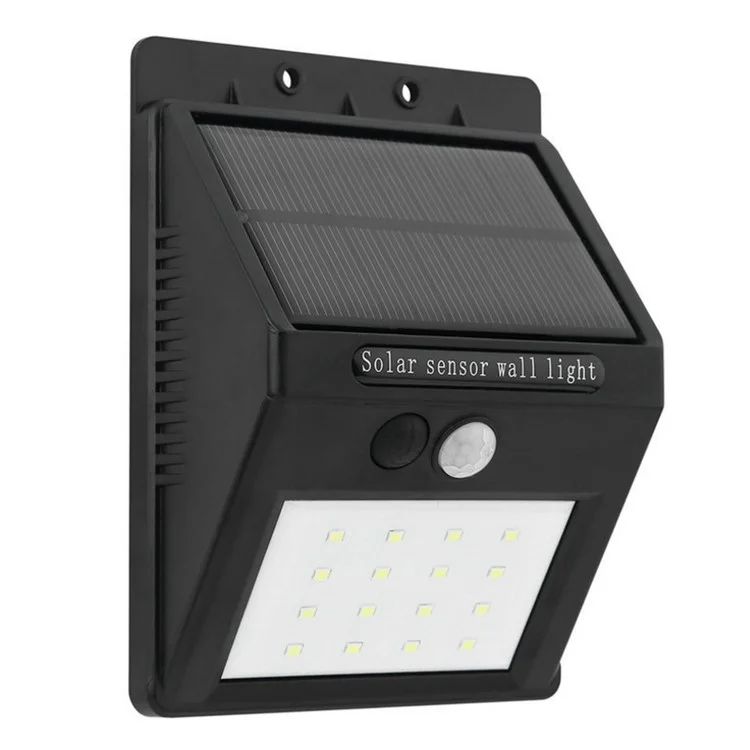 Lámpara de inducción corporal humana con 20 LED y 3 funciones, luz solar para jardín y patio