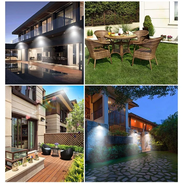 Lámpara de inducción corporal humana con 20 LED y 3 funciones, luz solar para jardín y patio