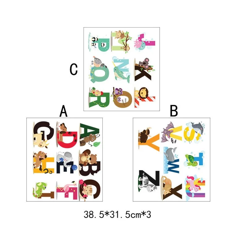 Englische Buchstaben-Wandaufkleber Klebefolie Kinderzimmer Alphabet Tapete Wandkunst Dekor