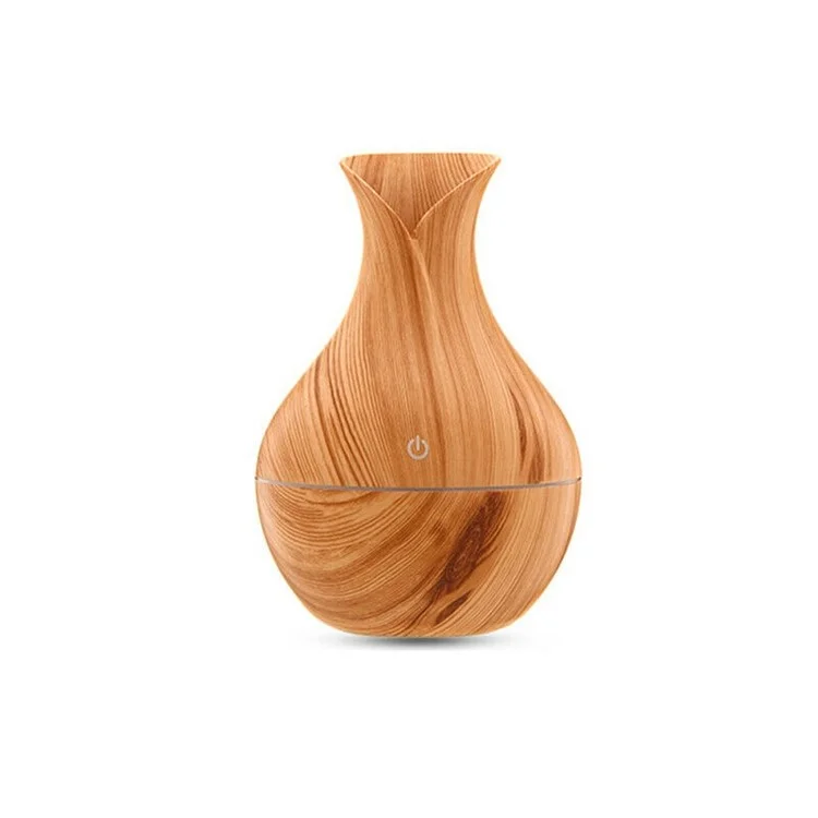 Car Vehicle Wood Skin Oil Aroma Diffuser Ultrasonic Air Purifier Aromatherapy Humidifier - Light Wood Grain