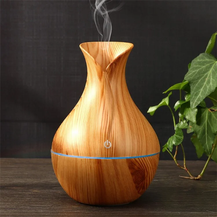 Car Vehicle Wood Skin Oil Aroma Diffuser Ultrasonic Air Purifier Aromatherapy Humidifier - Light Wood Grain