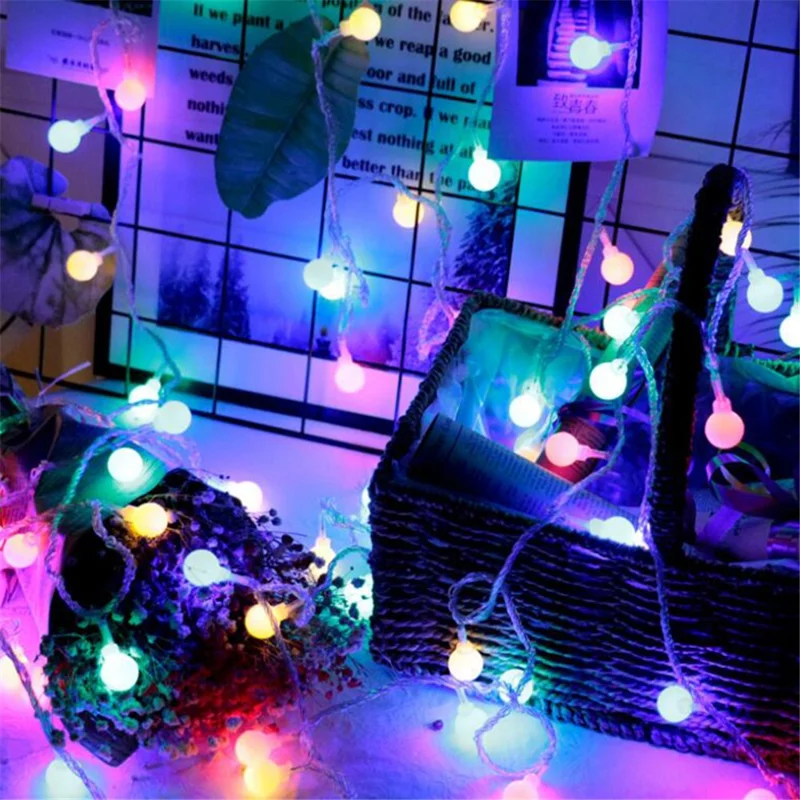 20-LED Globe String Lights Battery Powered Fairy String Lights Gift 3m - Multi-color