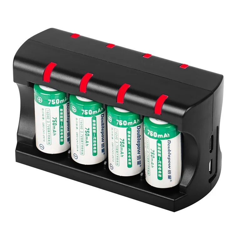 300mAh RCR123A Battery Charger 8-slot Adapter