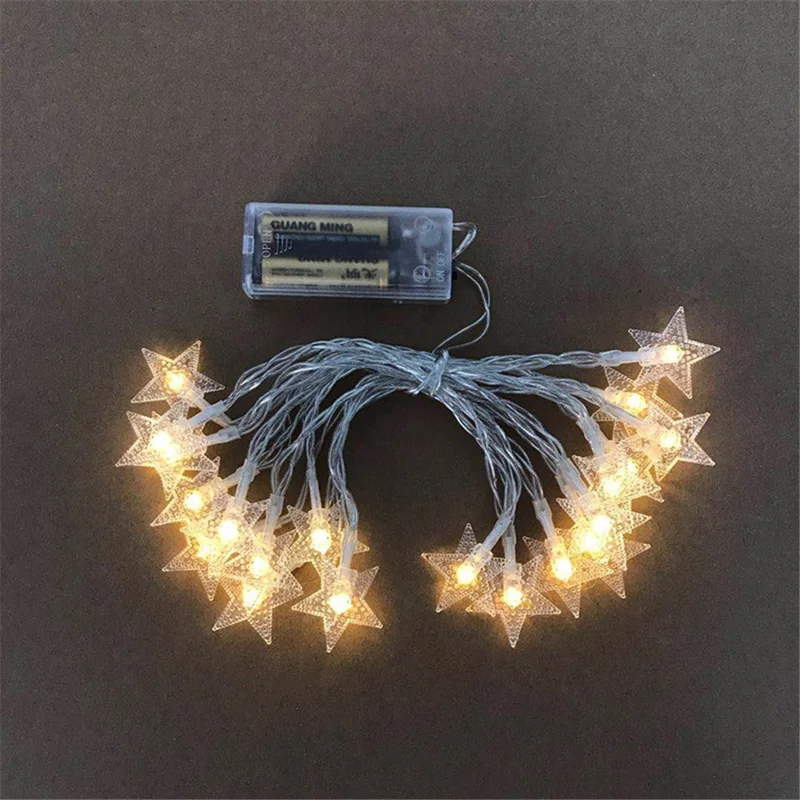 5m 50-led Stars Lightning Strips for Home Party Holiday Occasion - Warm White