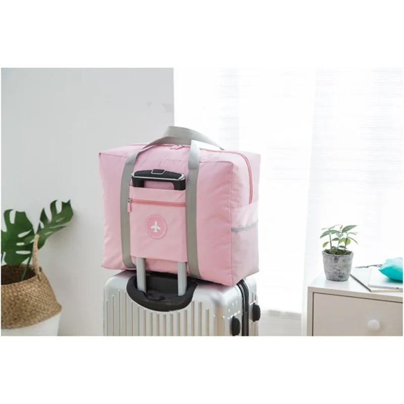 Foldable Travel Duffel Bag Tote Carry on Luggage - Pink