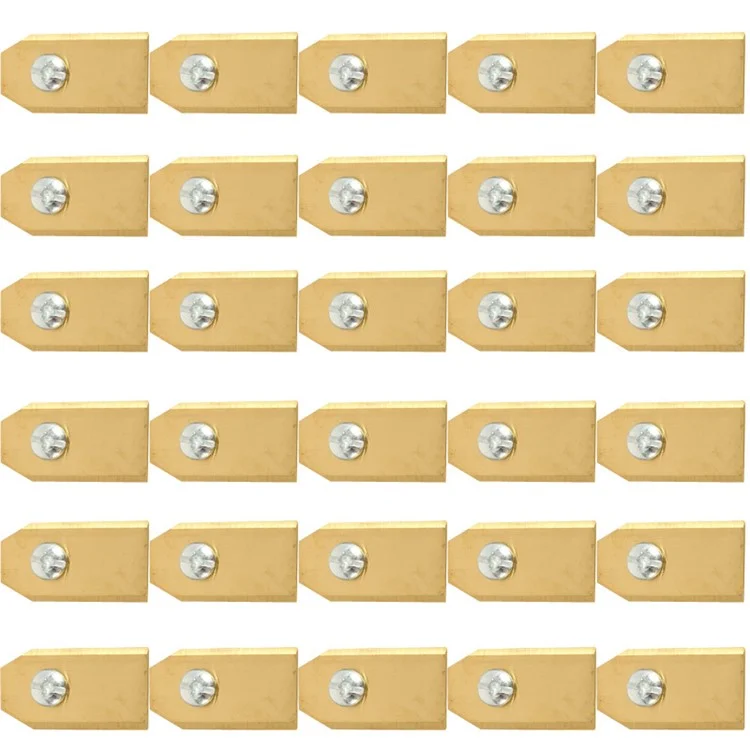 30 piezas/juego 0.75 MM Hoja de cortadora de césped de acero inoxidable con revestimiento de titanio Repuesto + Piezas de tornillo para Husqvarna Automower - Oro