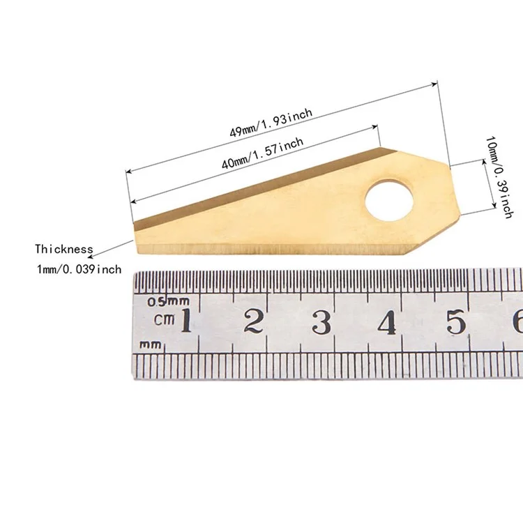 30pcs / Pack 49x19x1mm Reemplazo Robótico De Cuchilla Para Bosch Indego