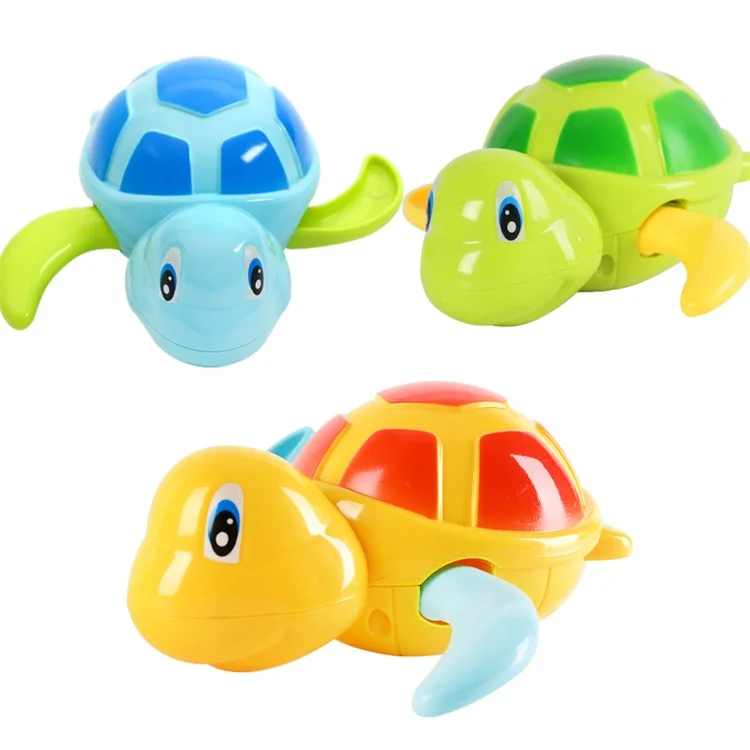 Baby Cartoon Tortoise Bath Swimming Turtle Clockwork Toy - Random Color