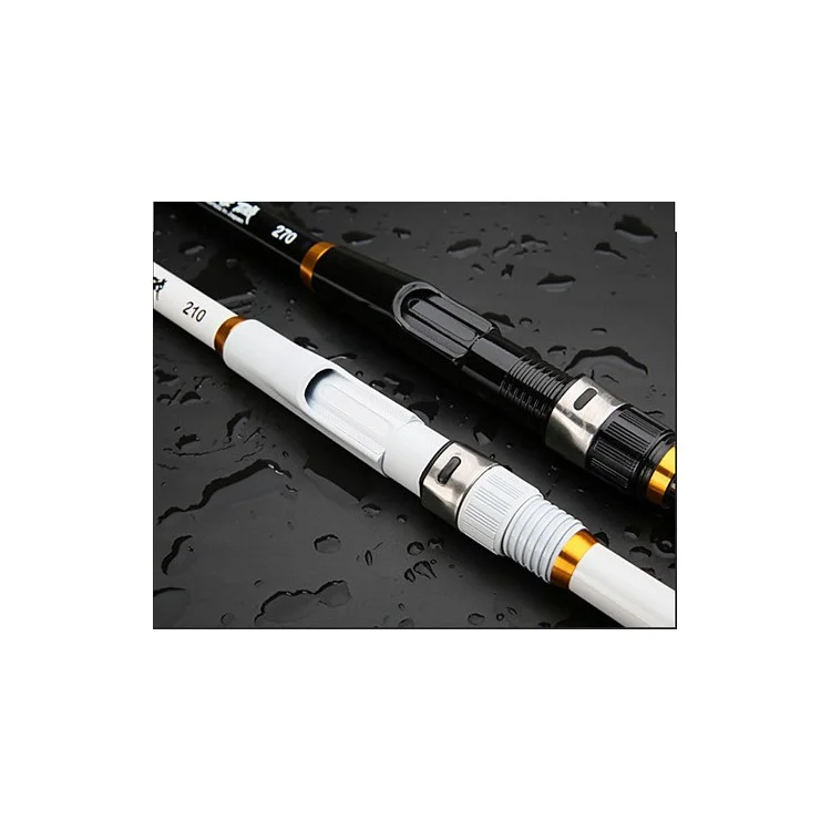 2.4M Fishing Rod Reel Combos Carbon Telescopic Fishing Rod Pole - Black