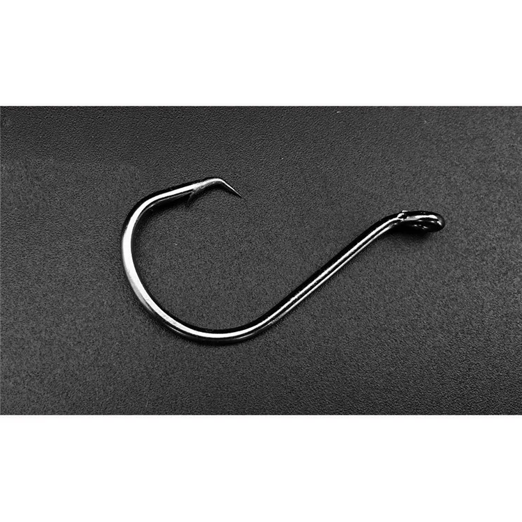 100 Teile / Satz 7384 Hoher Kohlenstoffstahl Offset Point Sportkreis Angelhaken - 3/0 #
