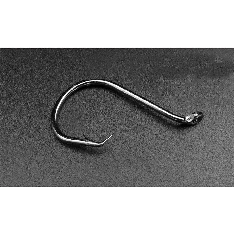 100 Teile / Satz 7384 Hoher Kohlenstoffstahl Offset Point Sportkreis Angelhaken - 3/0 #