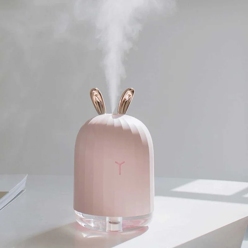 Adorable Deer Shaped Humidifier Diffuser Mist Humidifier for Home Office Car Use - Pink