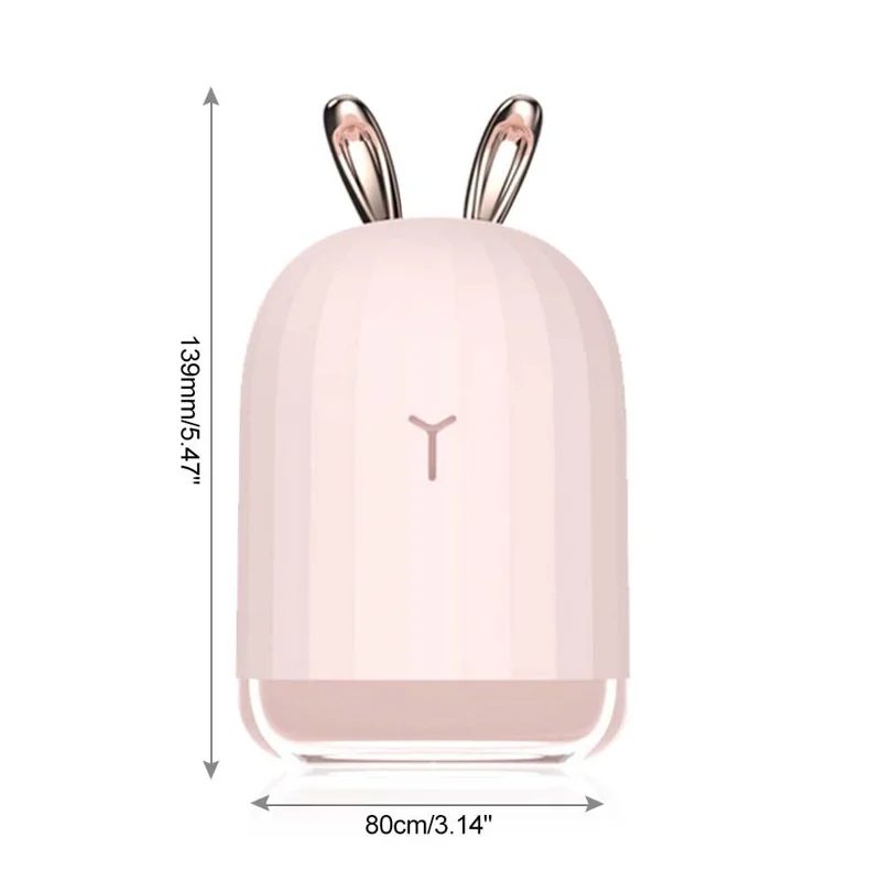 Adorable Deer Shaped Humidifier Diffuser Mist Humidifier for Home Office Car Use - Pink