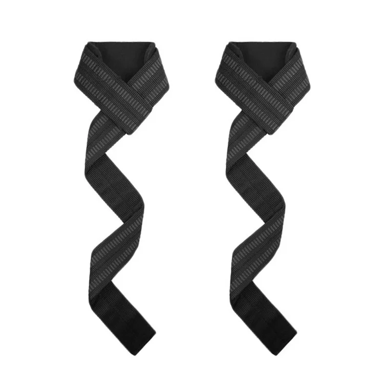 2 Pcs / Emballage Haltérophe De Poignet Poignet Poignet Poignets Sangles Entraînement Fitness Grip - Le Noir