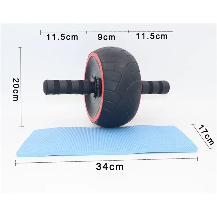 AB Roller Nicht Rückprallarmstärke Körper Fitness Abdominal Wheel Trainer Roller - Rot