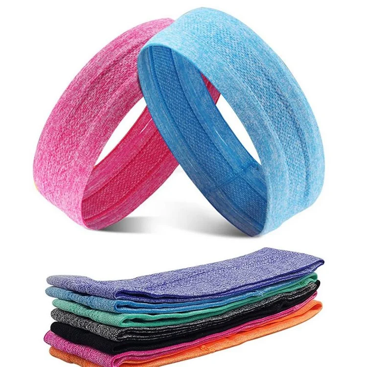 Esportes Headband Absorvendo Stretchy Fitness Cinto Yoga Running Heat Faixa - Cinza