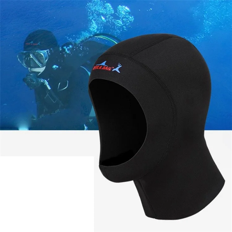 Women Man Neoprene Hat Scuba Diving Cap 1mm with Shoulder Snorkeling Equipment - S