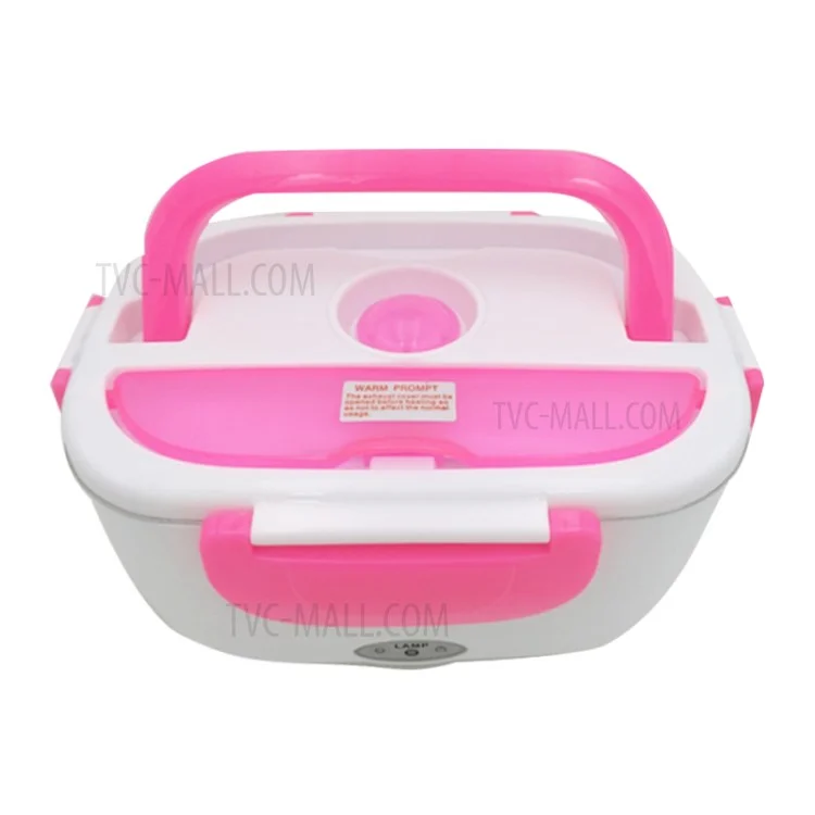 Portable Electric Lunch Box Food Heater Lunch Heater with Removable Stainless Steel Container - Rose / EU Plug