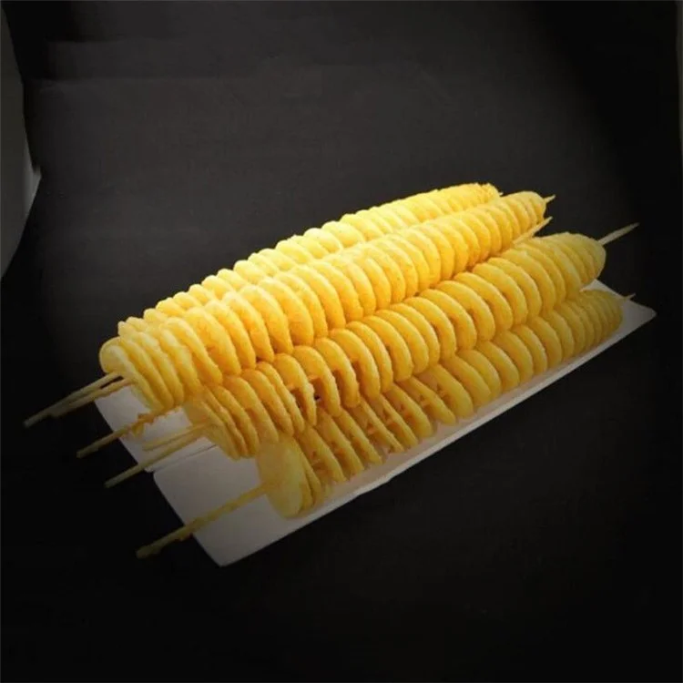 Cooking Kitchen Tool Tornado Potato Spiral Cutter Slicer Chips 4 Spits Tower Making Twist Shredder