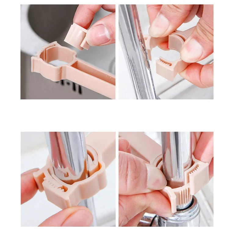 Rubinetto Clip Hanging Stoccaggio Rack Con Portasciugamani Portasciugamani - Rosa Chiaro