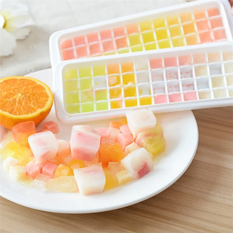 48 Ячеек Ледяная кубиков Form Ice Cube Maker с крышкой