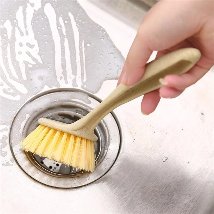 Wheat Straw Kitchen Dish Brush Cleaning Pot Pan Cleaning Tool Hanging Style