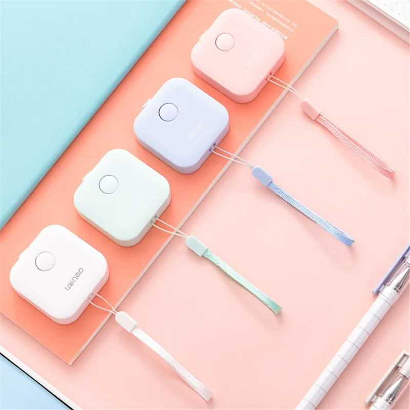 Портативный мини ручной рулетка-брелок 1,5 м Легкая втягивающая рулетка - случайный цвет