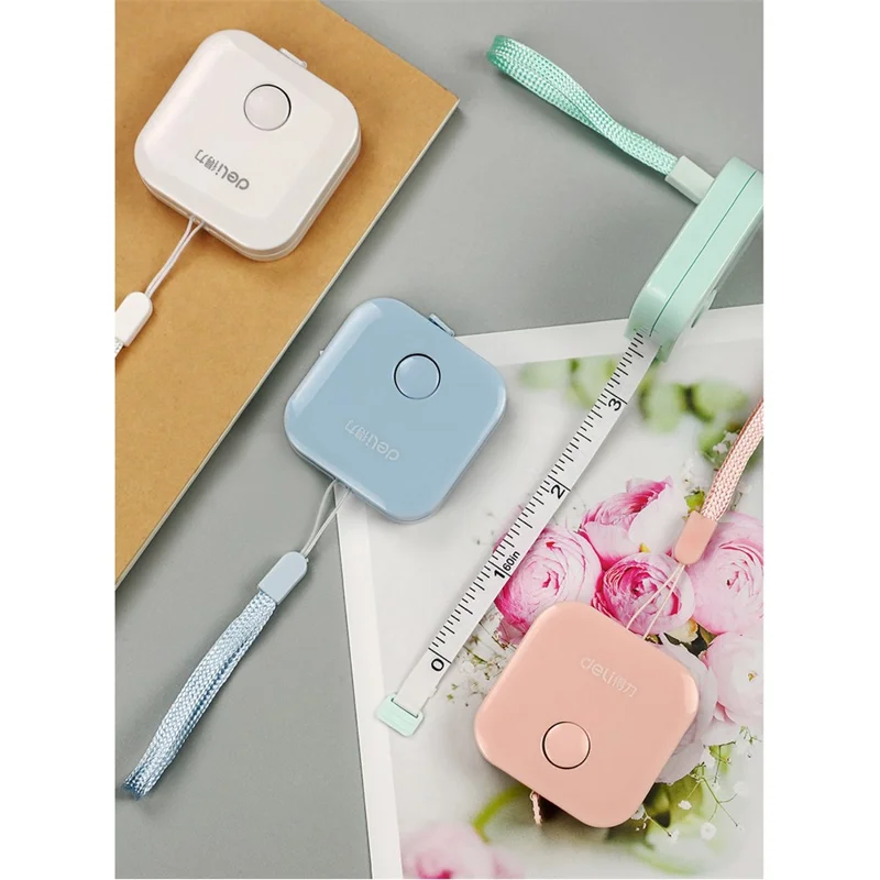 Портативный мини ручной рулетка-брелок 1,5 м Легкая втягивающая рулетка - случайный цвет