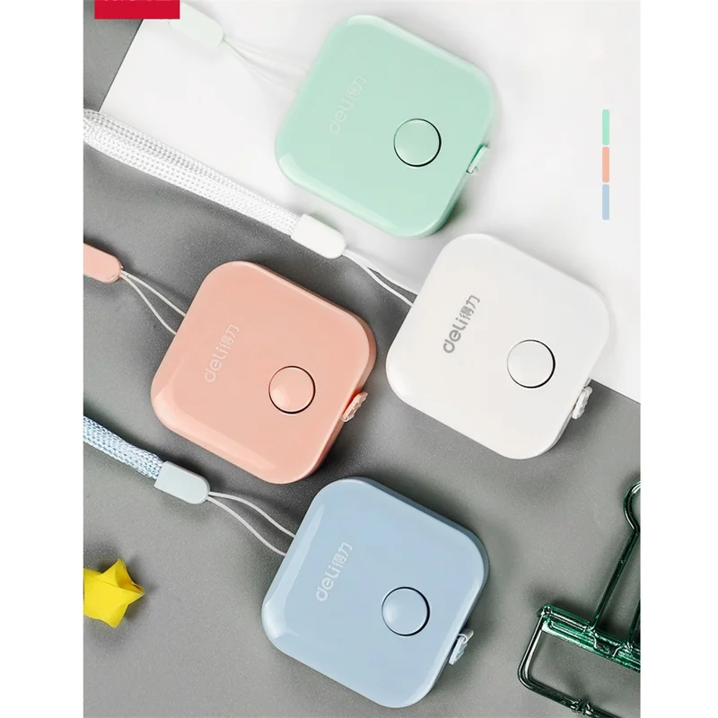 Портативный мини ручной рулетка-брелок 1,5 м Легкая втягивающая рулетка - случайный цвет