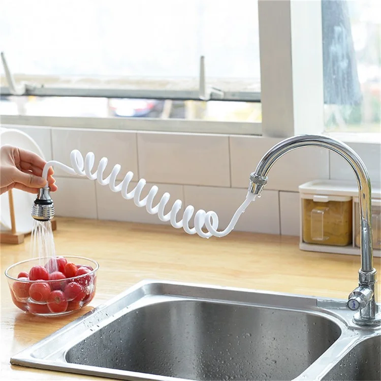 Lange Schlauch Schrumpfbare Küche Haushalts-Wasserhahn Spritzschutz Kopf Verlängerung Extender