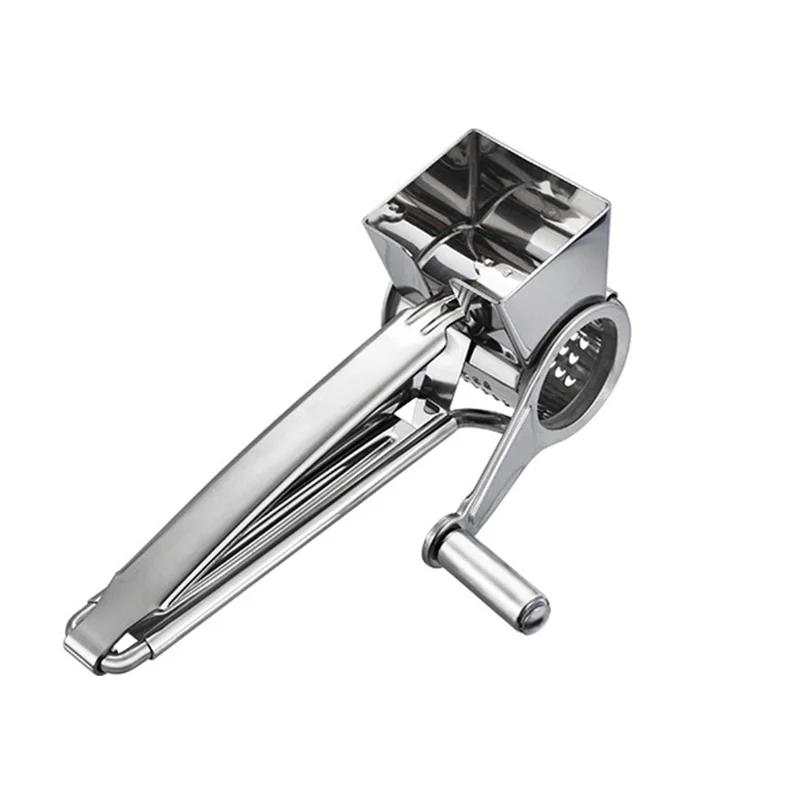 Stainless Steel Hand Rotating Cheese Grater Rotary Ginger Slicer Kitchen Gadget