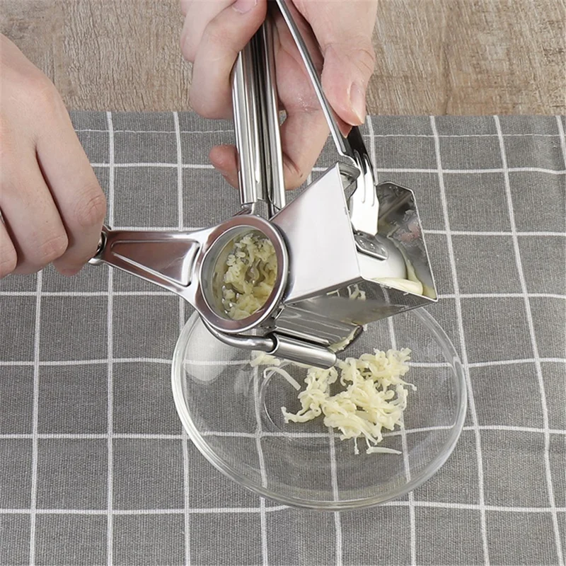 Stainless Steel Hand Rotating Cheese Grater Rotary Ginger Slicer Kitchen Gadget