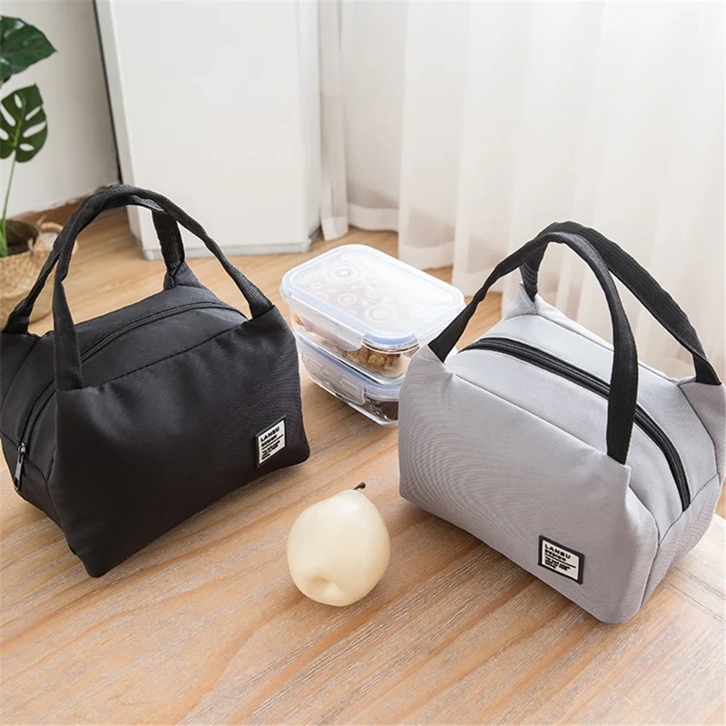 Thermal Cooler Waterproof Insulated Lunch Bag Thickened Portable Picnic Storage Bag - Black
