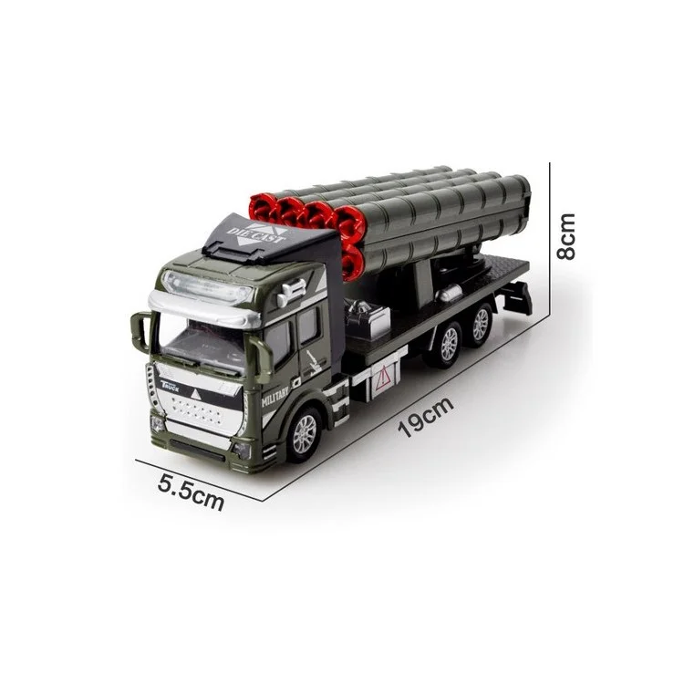 1:48 Scale Alloy Pull Back Car Diecast Military Vehicle Toy for Kids - Style 1