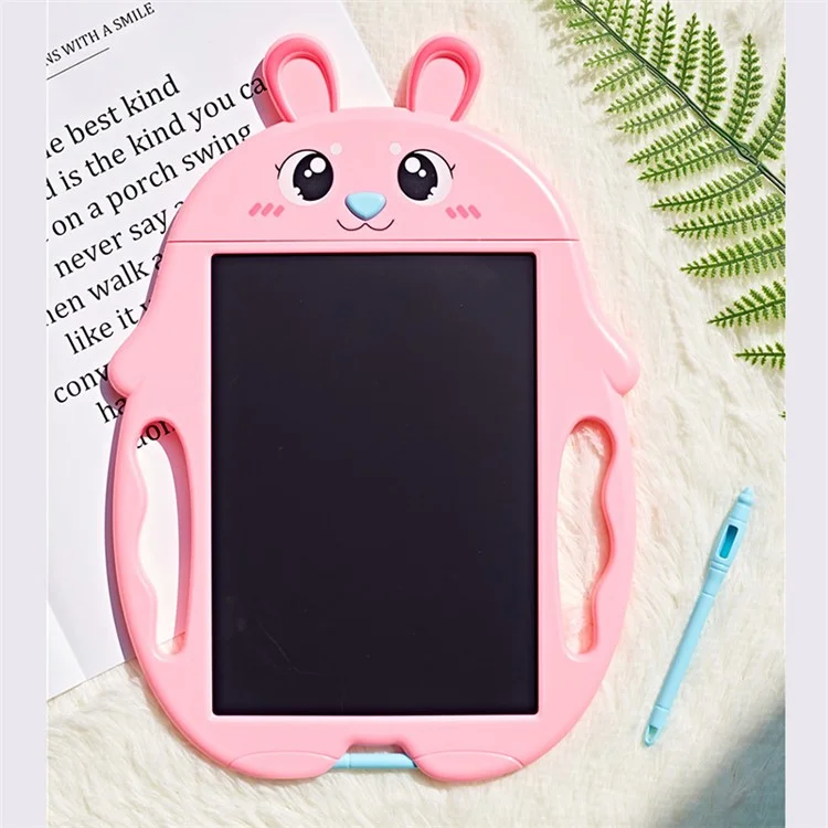 9-inch Writing Tablet Drawing Pad Handwriting Writing Board  for Children Kids Office Home School - Rabbit/Pink