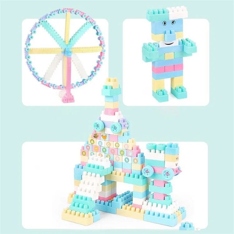 220 Teile / Satz Neugeborenes Baby Early Education Kunststoffe Große Partikel DIY Kreative Bausteine ​​Puzzle Spielzeug