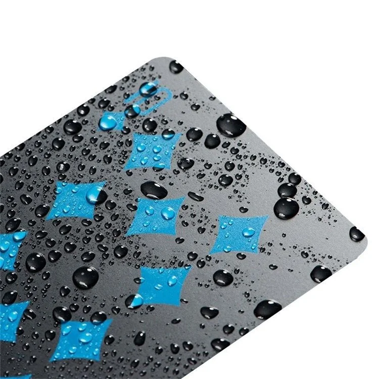 54Pcs Black Plastic PVC Poker Waterproof Playing Cards - Black