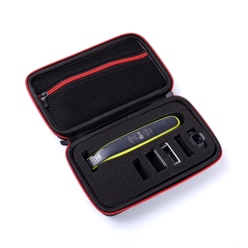 Hard Case Organizer Carrying Bag for Philips Norelco OneBlade Electric Trimmer Shaver QP2520/90/70 - Red