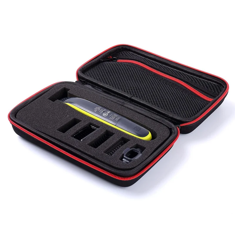 Hard Case Organizer Carrying Bag for Philips Norelco OneBlade Electric Trimmer Shaver QP2520/90/70 - Red