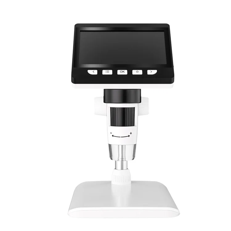 Inskam307 1000X 4.3-Zoll-HD-1080P-LCD-Digitalmikroskop mit einstellbarer Tischplattenmikroskopkamera mit 8 LEDs (unterstützt 10 Sprachen)