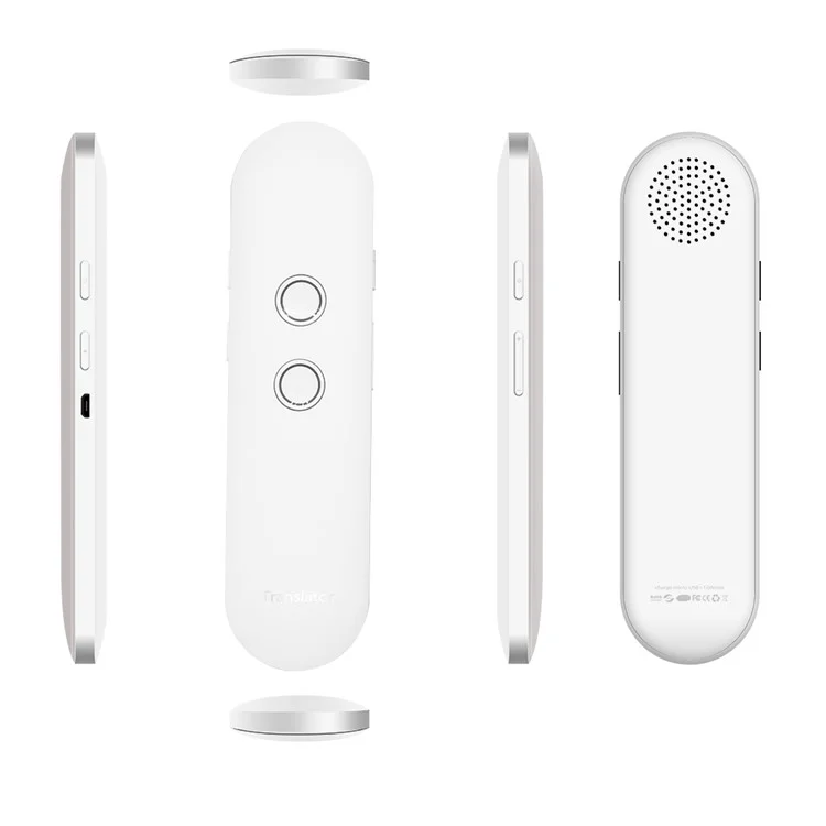 T4 Portable AI Intelligent Voice Translator Instant Real-time Bluetooth-compatible Wireless Language Translator - White