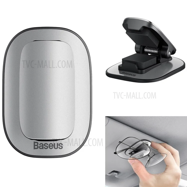 Clip porte-lunettes de voiture de qualité BASEUS - Argent